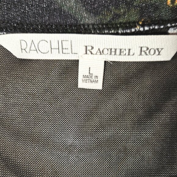 🌿 Rachel Roy Jungle Mystique Noir Midi Dress | Mesh Back - Picture 4 of 5